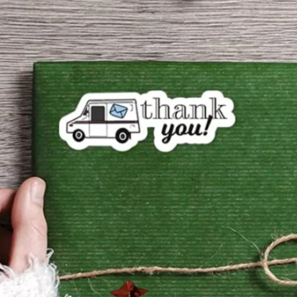 100 Thank You Mail Truck Sticker